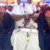 : Wives of Olowu of Owu seen at a function in complete hijab sitting next to him(photo)