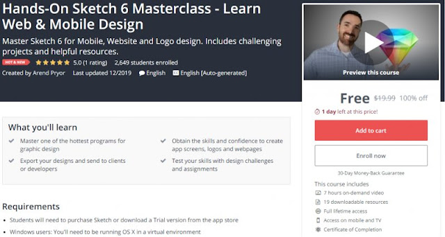 [100% Off] Hands-On Sketch 6 Masterclass - Learn Web & Mobile Design| Worth 19,99$