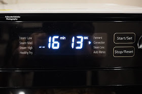 Roast the chicken wings on Convection with Preheat at 230oC for 20 – 30 minutes