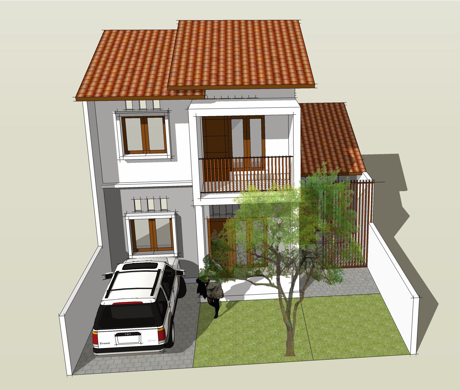 Contoh Desain Rumah Minimalis Modern Dan Gratis Desain Denah