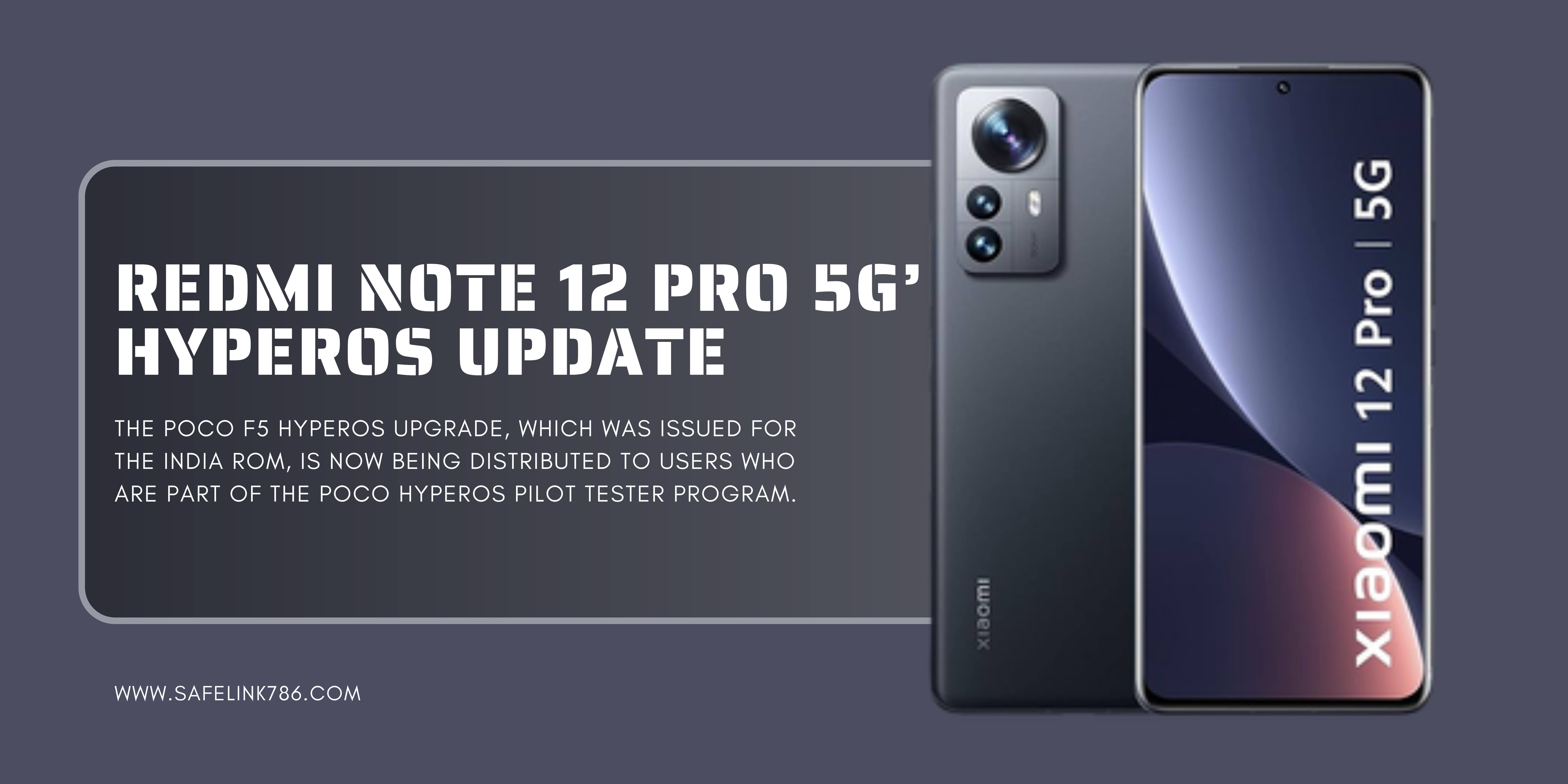 Redmi Note 12 Pro 5G HyperOS update coming soon 2024