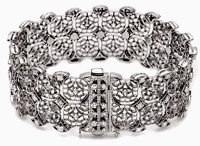 8K White Gold 2.90ct Diamond Eternity Bracelet