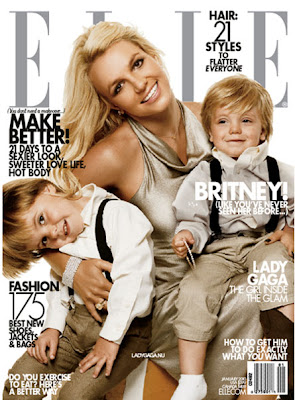 Britney Spears with Her Son in Elle Magazine Cover pictures