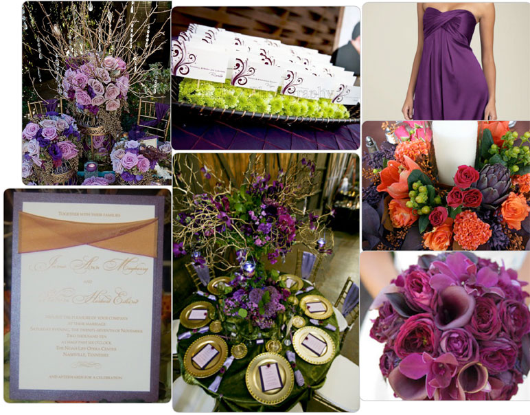 I also think purple is a great fall wedding color and it is becoming very