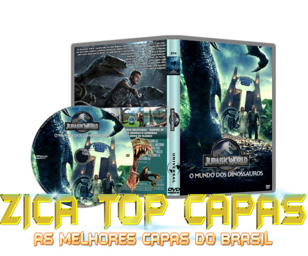 CAPA DO DVD - JURASSIC WORLD - O MUNDO DOS DINOSSAUROS - 2015