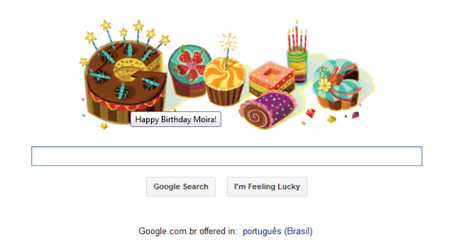 google comemorando meu aniversário