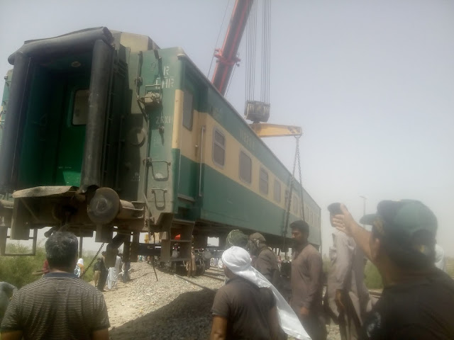 A horrific accident between Millat Express and Sir Syed Express near the Reti railway station.