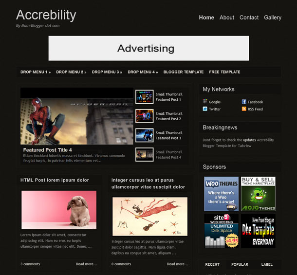 accrebility blogger template