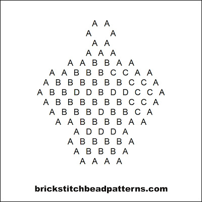 Click for a larger image of the Cute Mini Skull bead pattern word chart.