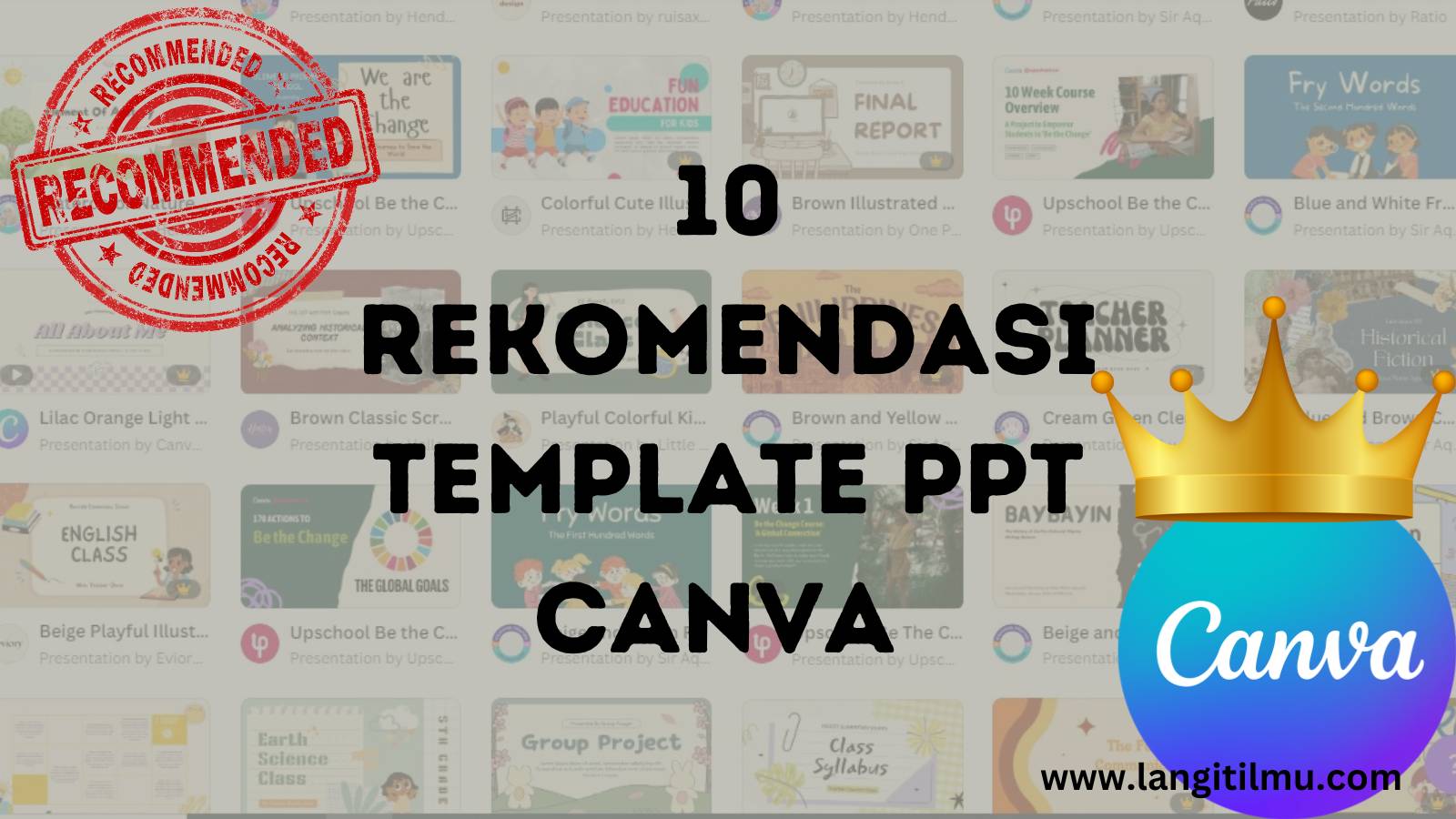 10 Rekomendasi Template PPT Canva Simpel dan Keren, Tema Edukasi