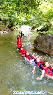 Formasi kereta ketika body rafting di citumang