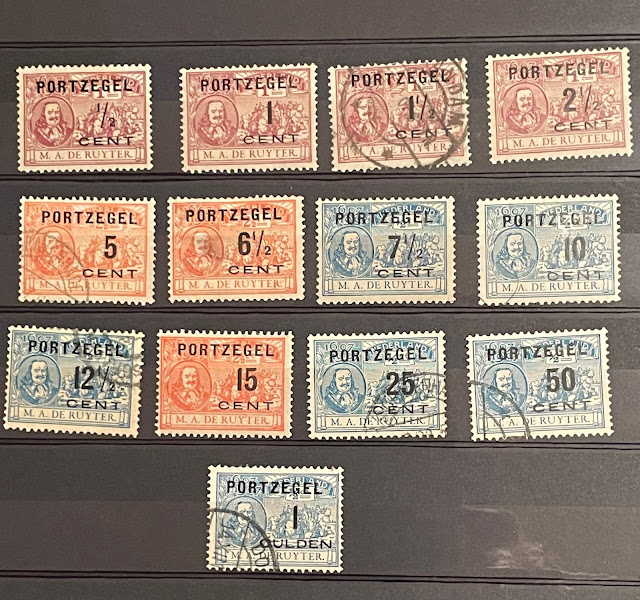 Netherlands 1907 Postage Due set M. A. de Ruyter