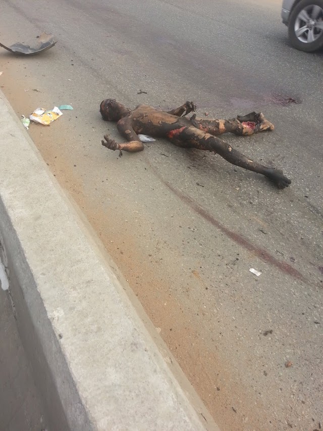 TENSION!! Man found burnt beyond recognition in aba(photos):