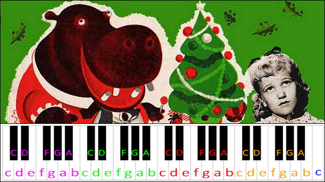I Want a Hippopotamus for Christmas Piano / Keyboard Easy Letter Notes for Beginners