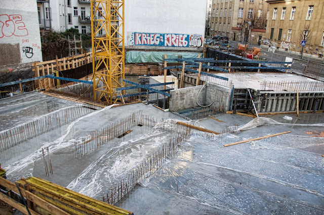 Baustelle Dolziger Bogen, Pettenkoferstraße / Dolziger Straße, 10247 Berlin, 07.01.2014