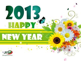 Happy New Year 2013 flowers