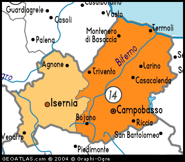 Molise Map Geography Regions