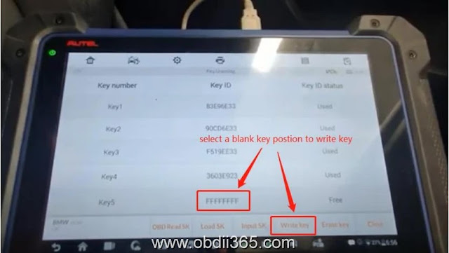 Autel IM608 BMW CAS4 CAS4+ key programming via OBD 11