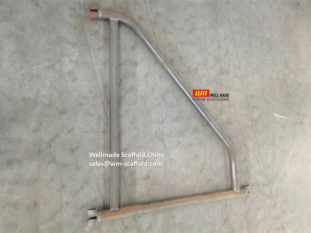 ringlock scaffolding three-board bracket with 3 sets of ledger heads and wedge pins - wellmade scaffold China