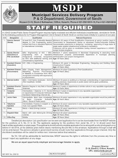 Sindh Planning & Development Department Jobs 2019 