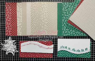 Curvy Christmas card by Angela Lovel, Angela's PaperArts featuring Stampin Up products