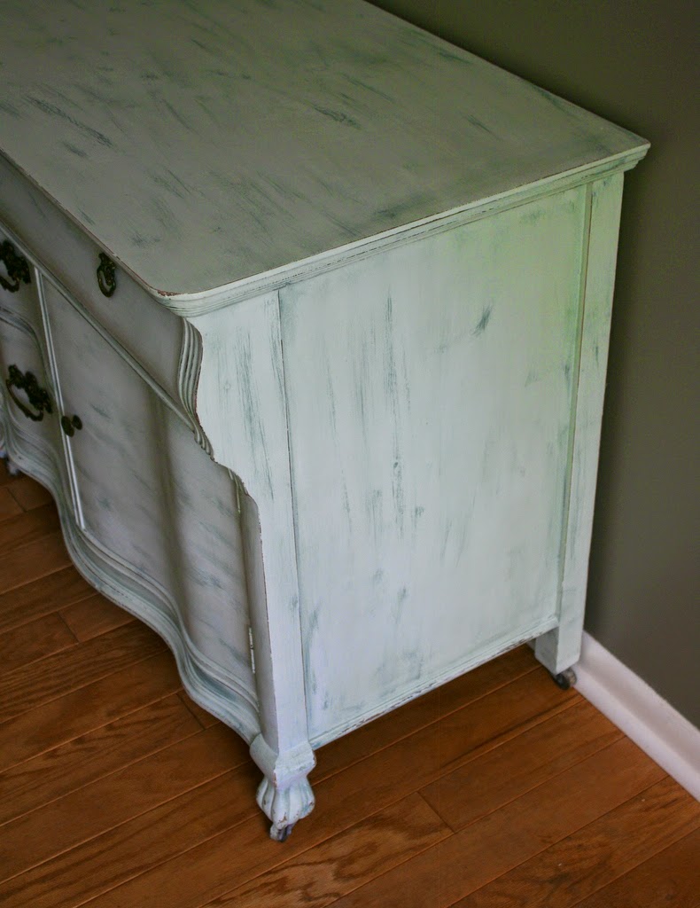 Mild Mint) Dry Brushed With La Fonda Villa Fountain (Mixed In Behr