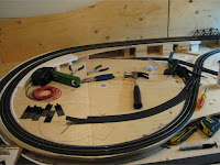 Track installation on left side of layout