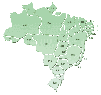 mapa do brasil. Mapa do Brasil especificando