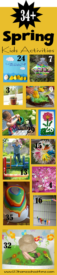 34+ Kids Activities for Spring - lots of creative and unique ideas for lots of spring fun!