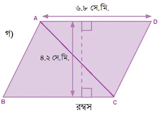 রম্বসের ক্ষেত্রফল নির্ণয়