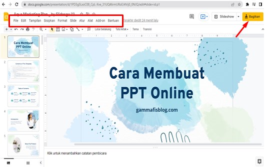 Cara Membuat PPT Online Melalui Google Slide Menggunakan Laptop