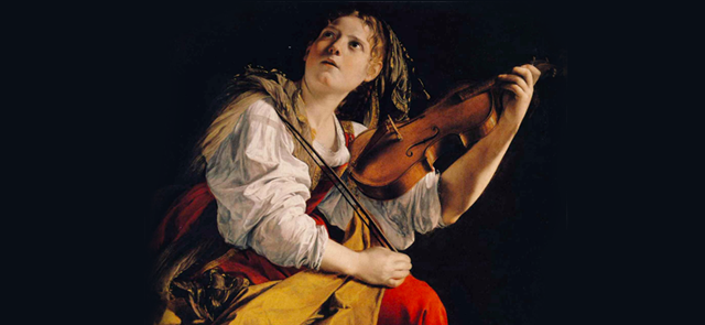 Orazio Gentileschi - Young Woman Playing a Violin