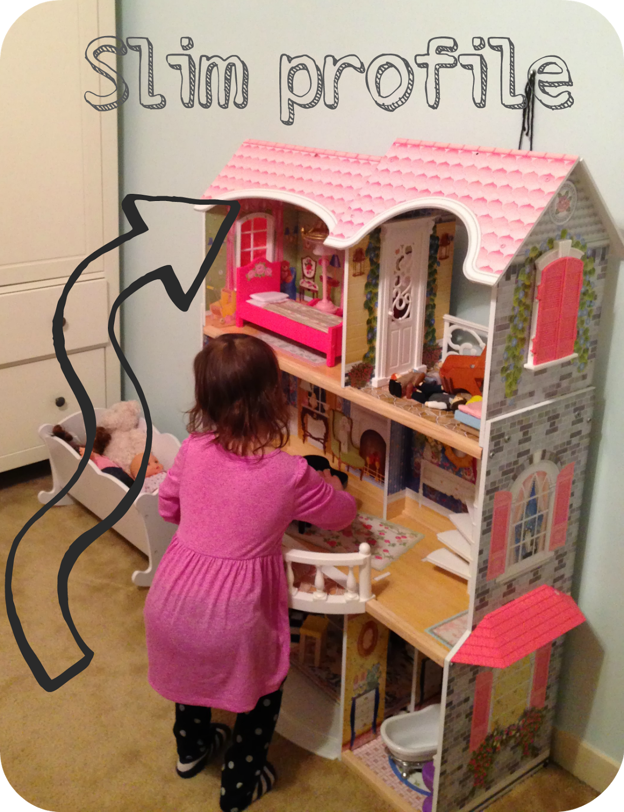 Slim Profile Of The Kidkraft Magnolia Doll House