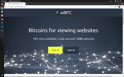 adBTC PTC paid to click website - earn satoshi BTC