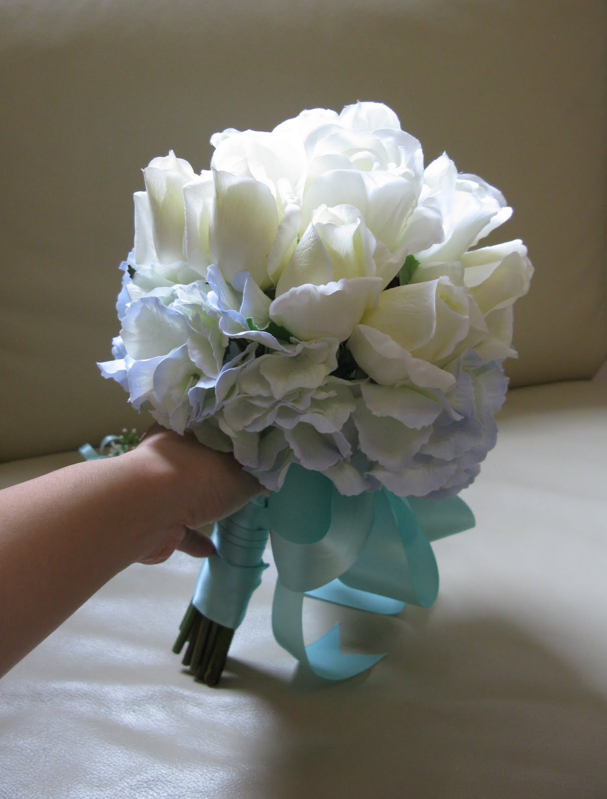 blue wedding bouquets