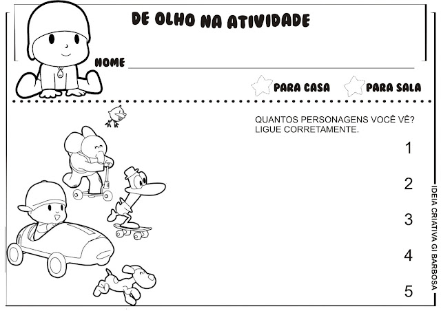 Atividade Número e Quantidade Pocoyo