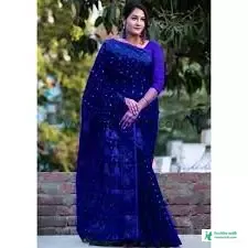 Blue Saree Designs - Blue Saree Pics, Photos, Pictures - Blue Saree Designs & Prices - blue saree pic - NeotericIT.com - Image no 8