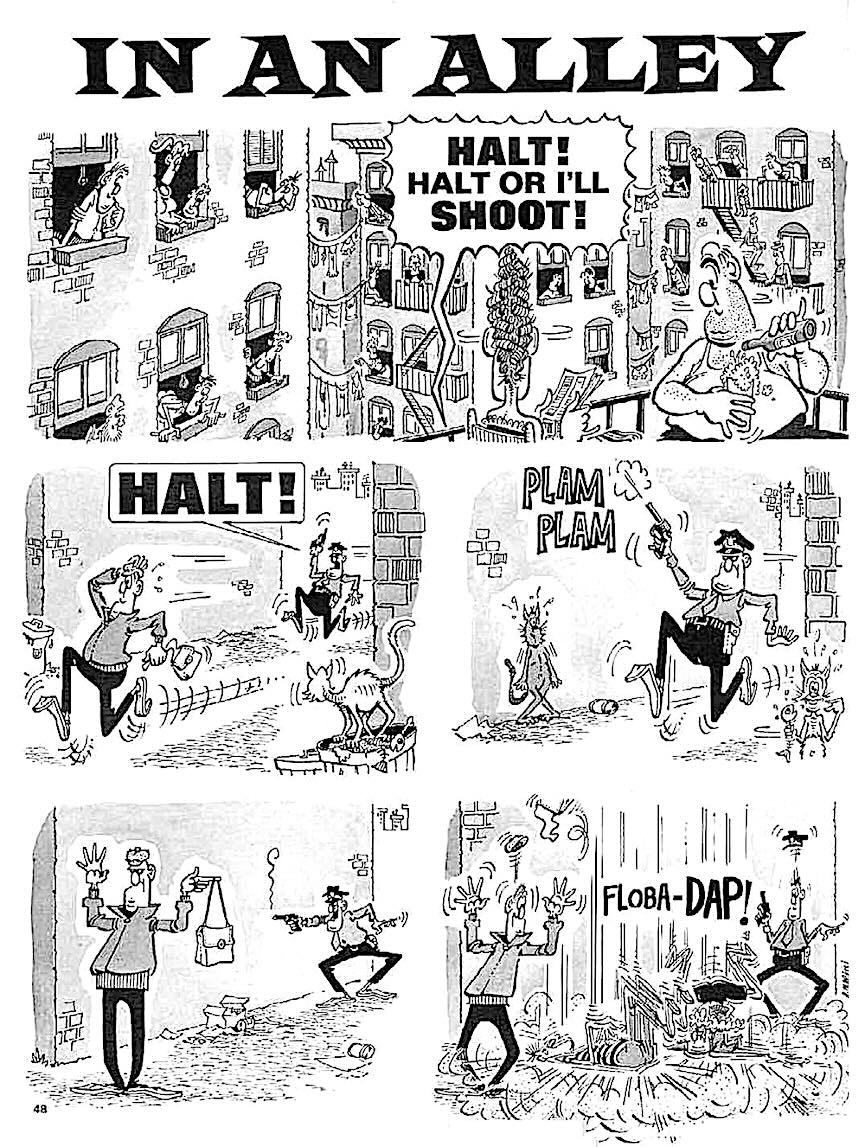 Don Martin for 1965 MAD, in an alley