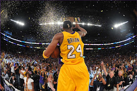 2010 NBA Champion LA Lakers - Kobe Bryant Celebrating His Fifth NBA Championship