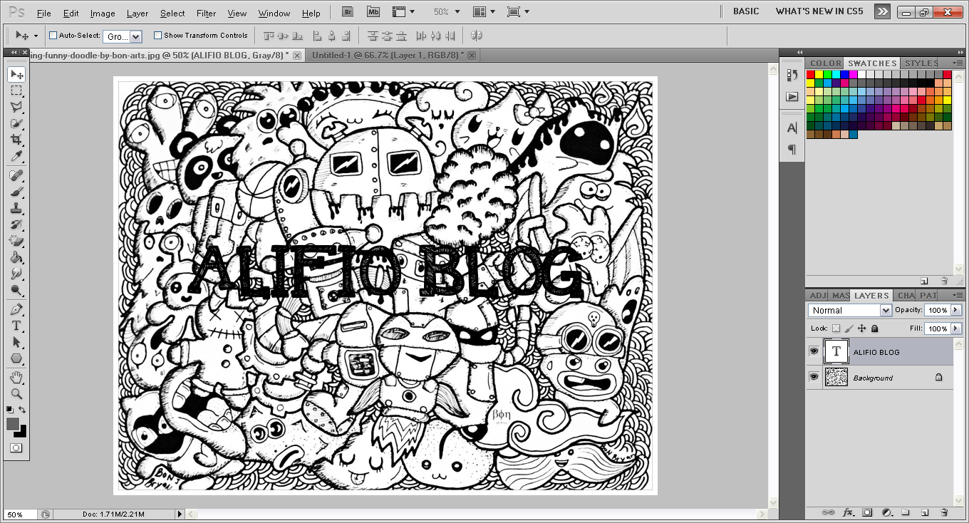 Cara Membuat Doodle Art Di Photoshop Alifios Blog