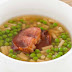 How to cook pea & pasta soup with bacon?