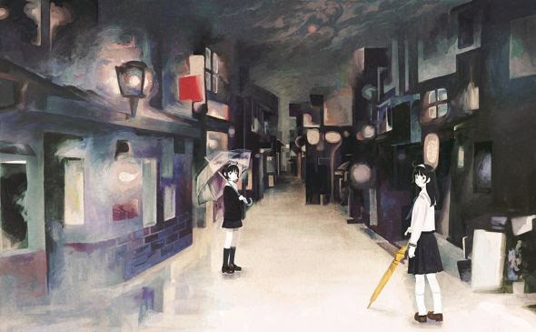 Jun Kumaori pinturas garotas colegiais japão onírico