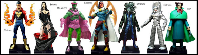 <b>Wave 10</b>: Vulcan, Selene, Mesmero, Exodus, Emplate, Stilt-Man and Owl