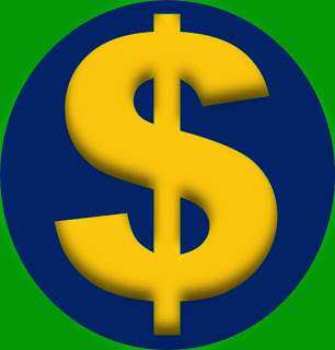 A imagem nas cores do Brasil tem o símbolo gráfico e universal do dinheiro ou moeda o ($) Cifrão, muda de um país para o outro; no Brasil é R$.