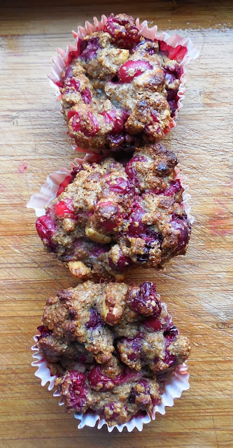 Cranberry Flax Protein Muffins