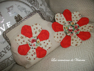 Las creaciones de Victoria.Monedero boquilla. Patchwork.