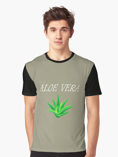 .Aloe vera plant nature love design Graphic T-Shirt