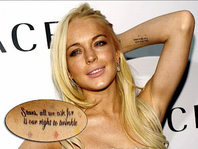 Lindsay Lohan Tattoo. Posted by Tovris at 9:43 PM