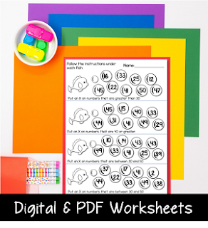 digital and pdf worksheets for numbers to 50