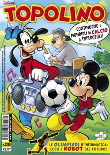 Topolino 3265 - 20 Giugno 2018 | ISSN 1120-611X | CBR 215 dpi | Settimanale | Fumetti Classici | Universo Disney
Numero volumi : IN CORSO
Topolino apparve in Italia il 30 marzo 1930, quando sul n.13 del settimanale torinese Illustrazione del Popolo, diretto da Lorenzo Gigli, fu pubblicata la prima striscia disegnata da Ub Iwerks e intitolata Le avventure di Topolino nella giungla. Due anni dopo si ha il primo libro illustrato italiano con le sue immagini: Sua Altezza Reale il Principe Codarello e, poco più tardi, il 31 dicembre 1932, esce il primo numero di Topolino in formato giornale, edito da Nerbini.
Sulla falsariga del celebre Corriere dei Piccoli, anche Topolino si presentava ai lettori con periodicità settimanale e si apriva con una breve storia in cui le didascalie sono scritte in rima e realizzata da Giove Toppi, che divenne quindi il primo autore Disney italiano. Sul settimanale della Nerbini, comunque, trovano spazio soprattutto le strisce e le tavole realizzate da Floyd Gottfredson. In queste storie vengono anche introdotte delle didascalie in rima, scritte dal primo direttore della rivista, Paolo Lorenzini (detto Collodi Nipote in quanto nipote di Carlo Collodi), e viene anche assegnato il nome definitivo alla spalla di Topolino, ovvero quel Pippo un po' lunatico e un po' svampito che sui libri della Salani veniva ancora chiamato Medoro.
Nerbini non si era assicurato correttamente i diritti di pubblicazione: quando aveva varato la sua rivista, infatti, si era rivolto al Consorzio Cinematografico E.I.A., il distributore dei cortometraggi di Topolino, quando in realtà i diritti per le riviste erano stati dati in mano al giornalista Guglielmo Emanuel dallo stesso Disney. Per cui, per un paio di numeri, la testata passò da Topolino a Topo Lino, per poi riprendere la nota testata con il n.7. Il Topolino Giornale era formato da otto pagine e non conteneva solo storie a fumetti Disney ma anche storie non-Disney che anzi erano di solito la maggioranza delle storie presenti in un numero.
Il numero 137 del Topolino Giornale, dell'11 agosto 1935, segna il passaggio di consegne da Nerbini alla Mondadori. Il fascismo, tuttavia, causò dei problemi al giornale. Dal 1938, il Min.Cul.Pop. (Ministero della Cultura Popolare) impone alla stampa di non editare più i protagonisti del fumetto popolare americano. Il solo Topolino è risparmiato, e così il suo logo e il suo personaggio possono continuare ad esistere nelle edicole italiane, ma in piena seconda guerra mondiale, a partire dal n.476 del 27 gennaio 1942, anche il settimanale è costretto a cedere alle restrizioni. Lo sostituisce Tuffolino, un ragazzetto dalle medesime caratteristiche fisiche, disegnato dal grande illustratore Pierlorenzo De Vita. Con la fine del fascismo, le avventure di Topolino poterono di nuovo essere pubblicate.
Alla fine degli anni quaranta, però, i giornali a fumetti che pubblicavano storie a puntate di non più di due tavole ad episodio erano irrimediabilmente in crisi, e così lo stesso Topolino, le cui vendite erano di gran lunga calate rispetto al periodo d'oro. Mondadori, però, non poteva rinunciare alla rivista da edicola per non perdere i ricchi diritti delle pubblicazioni da libreria, così decise un doloroso ma necessario cambio di formato e periodicità. Nel 1949 nasce così il periodico a fumetti Topolino formato libretto, all'inizio con cadenza mensile, quindi quindicinale e, infine, settimanale, fino a giungere a oggi al suo sessantesimo anniversario e con oltre 3000 numeri usciti, ricchi di storie tra le più famose, con autori da Carl Barks a Romano Scarpa, da Floyd Gottfredson a Giovan Battista Carpi e così via.